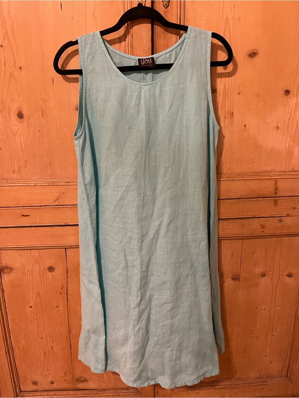 Light Blue Sleeveless Linen Dress by You Boutique New Orleans size S.